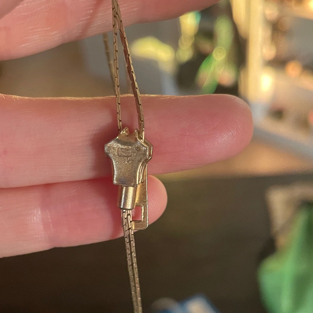 Vintage Gold Chain Necklace - Shiny Gold Tone - Picture 6 of 8
